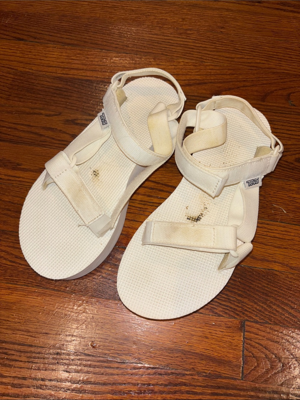 Teva Cream Adjustable Hook-and-Loop Sport Sandals
